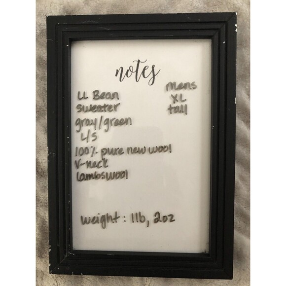 LL Bean Wool Sweater Mens XL Tall Gray 100% Lambswool Made in Scotland *Flaw* - Picture 16 of 16